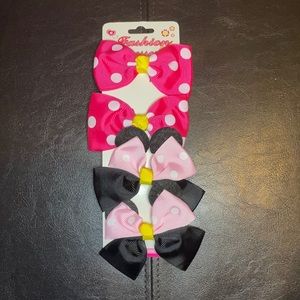 Girs bow decore hair clips